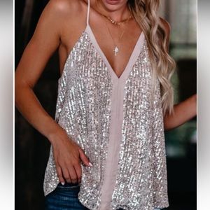 Sequin Racerback Tank
